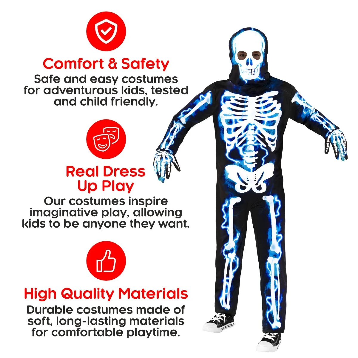 Costume Da Scheletro Elettrico Per Bambini 6 Costume Da Scheletro Elettrico Per Bambini - immagine 4