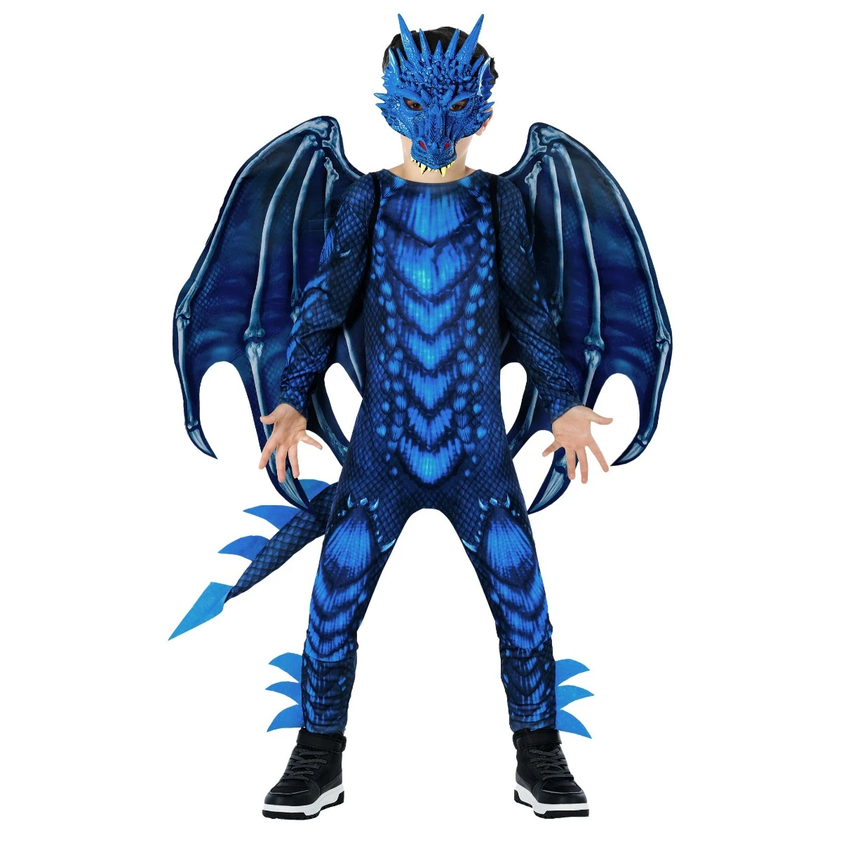 Costume Da Drago Per Bambini Blu 8 Costume Da Drago Per Bambini Blu - immagine 6