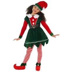 Costume Da Elfo Verde Mormora Per Bambini -Vendite Morphsuits mckmeg mistletoe elf dress kids 1