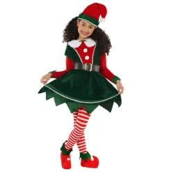 Costume Da Elfo Verde Mormora Per Bambini -Vendite Morphsuits mckmeg mistletoe elf dress kids 3