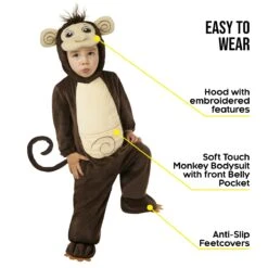 Costume Da Scimmia Per Bambini 11 Costume Da Scimmia Per Bambini -Vendite Morphsuits mckocm monkey onesie toddler 04