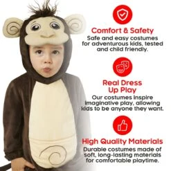 Costume Da Scimmia Per Bambini 14 Costume Da Scimmia Per Bambini -Vendite Morphsuits mckocm monkey onesie toddler 06