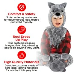 Costume Da Mannospana Per Bambini Piccoli -Vendite Morphsuits mckow wherewolf cub onesie 05