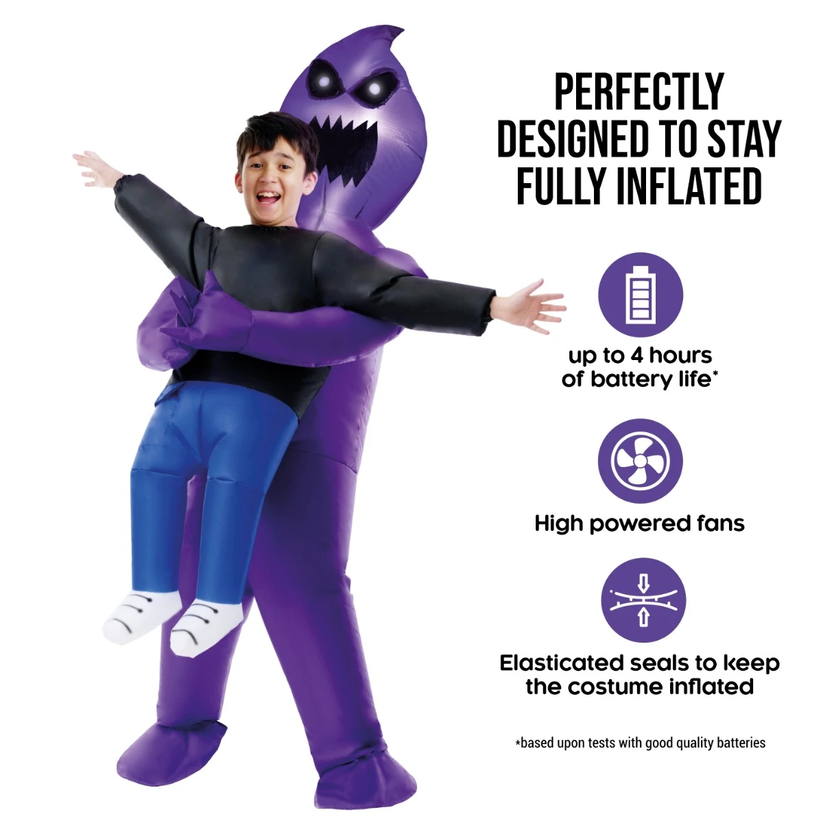 Kids Light Up Ghoul Pick Me Up Inflatable Costume 3 Kids Light Up Ghoul Pick Me Up Inflatable Costume - immagine 2