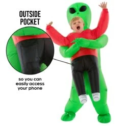 Costume Da Alieno Gonfiabile Per Bambini Rosso -Vendite Morphsuits mckpira red abductee alien pmu kids 08