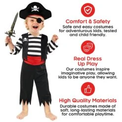 Kids Pirate Captain Toddler Costume -Vendite Morphsuits mckpr pirate mate kids 9