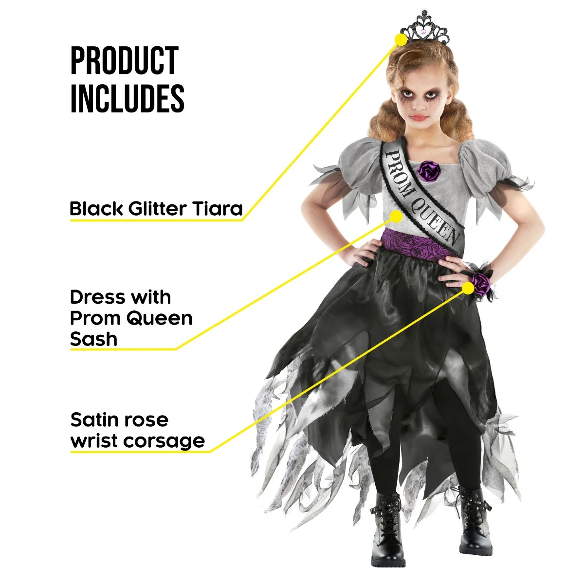 Costume Da Regina Terroriente Per Bambini 5 Costume Da Regina Terroriente Per Bambini - immagine 3