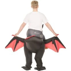 Costume Gonfiabile Drago Nero Cavalcabile Bambino -Vendite Morphsuits mckroibd black ride on dragon kids secondary 04 min