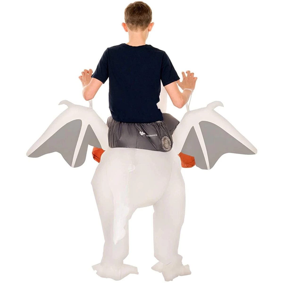 Costume Gonfiabile Drago Bianco Cavalcabile Bambino 9 Costume Gonfiabile Drago Bianco Cavalcabile Bambino - immagine 7