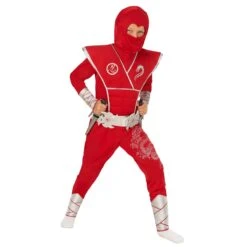 Costume Da Drago Ninja Rosso Per Bambini -Vendite Morphsuits mckrsdn red silver ninja 02