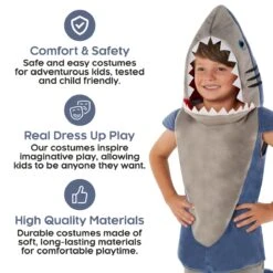 Kids Great White Shark Tunic Costume 11 Kids Great White Shark Tunic Costume -Vendite Morphsuits mcktgws great white shark tunic kids 6