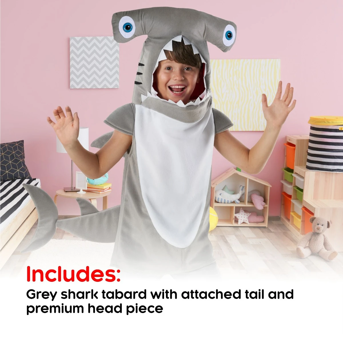 Kids Hammerhead Shark Tunic Costume 4 Kids Hammerhead Shark Tunic Costume - immagine 2