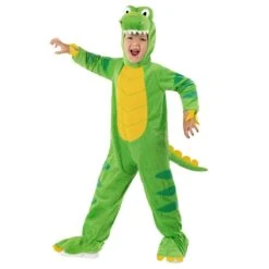 Costume Dinosauro T-Rex Verde Bambino -Vendite Morphsuits mcktr green trex dinosaur kids amazon 03 min