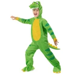 Costume Dinosauro T-Rex Verde Bambino -Vendite Morphsuits mcktr green trex dinosaur kids amazon 04 min