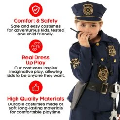 USA Police Sergeant Costume Kids 13 USA Police Sergeant Costume Kids -Vendite Morphsuits mckupsr us police kids with radio 5