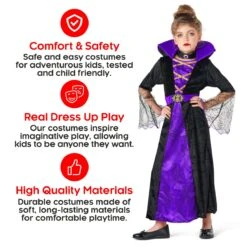 Kids Vampiress Costume Purple 10 Kids Vampiress Costume Purple -Vendite Morphsuits mckvpp vampiress purple kids 4
