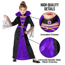 Kids Vampiress Costume Purple 9 Kids Vampiress Costume Purple -Vendite Morphsuits mckvpp vampiress purple kids 5