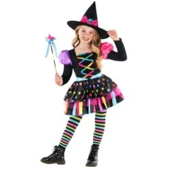Costume Da Strega Arcobaleno Per Bambini