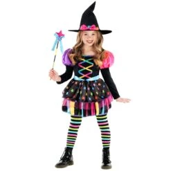 Costume Da Strega Arcobaleno Per Bambini -Vendite Morphsuits mckwrs rainbow witch kids 03