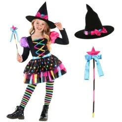 Costume Da Strega Arcobaleno Per Bambini -Vendite Morphsuits mckwrs rainbow witch kids 04