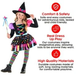 Costume Da Strega Arcobaleno Per Bambini -Vendite Morphsuits mckwrs rainbow witch kids 08