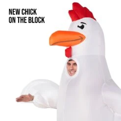 Costume Da Pollo Gigante Gonfiabile Per Uomo 12 Costume Da Pollo Gigante Gonfiabile Per Uomo -Vendite Morphsuits mcmgick giant inflatable chicken adult 06