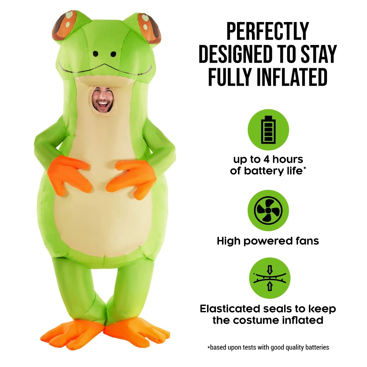Costume Da Rana Gigante Gonfiabile Per Uomo 4 Costume Da Rana Gigante Gonfiabile Per Uomo - immagine 2
