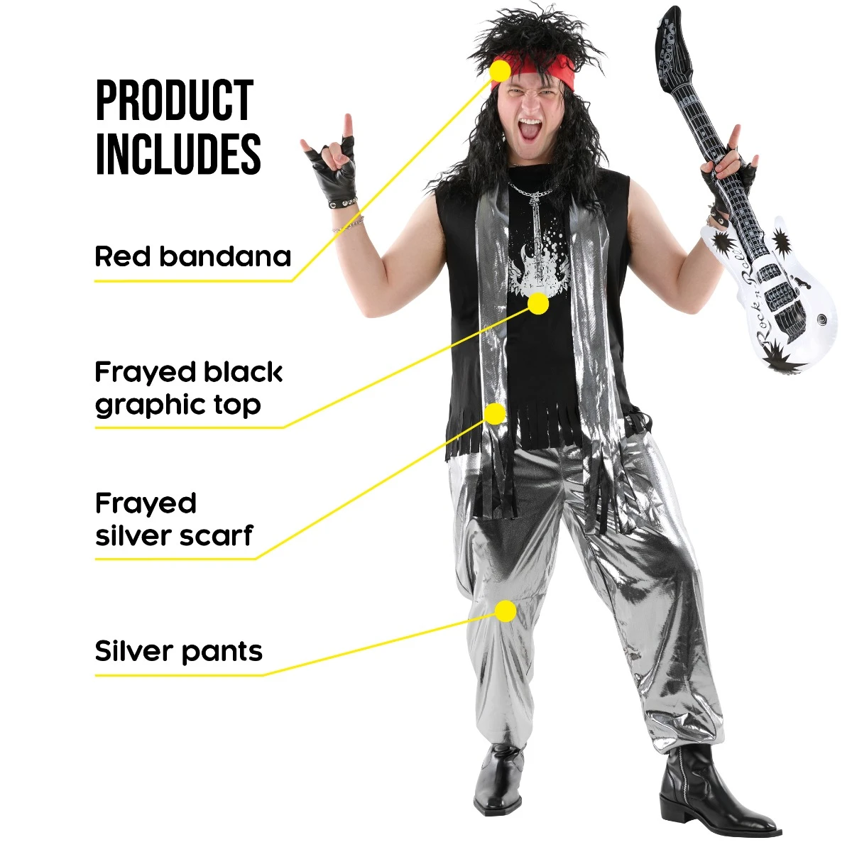 Costume Glam Rock Uomo 4 Costume Glam Rock Uomo - immagine 2