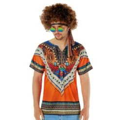 Kit Costume Hippie Arancione Da Uomo -Vendite Morphsuits mcmhko hippie kit orange 7