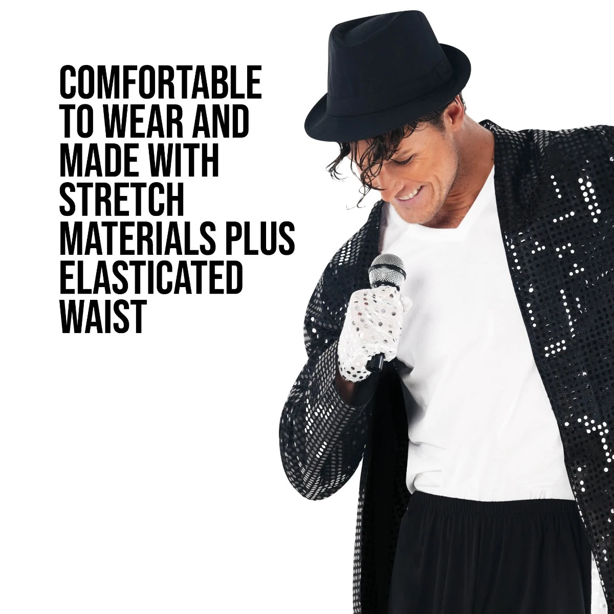 Re Del Pop Costume Per Uomini 6 Re Del Pop Costume Per Uomini - immagine 4