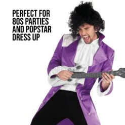 Costume Da Principe Viola Della Musica Pop Anni '80 Da Uomo 14 Costume Da Principe Viola Della Musica Pop Anni '80 Da Uomo -Vendite Morphsuits mcmppp purple prince of pop 10
