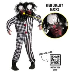 Costume Da Clown A Due Teste 9 Costume Da Clown A Due Teste -Vendite Morphsuits mcmtcl two headed clown adult feature 02