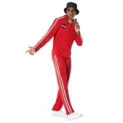 Costume Da Rapper In Tuta Rossa Per Uomo 15 Costume Da Rapper In Tuta Rossa Per Uomo -Vendite Morphsuits mcmtrr rapper red 03