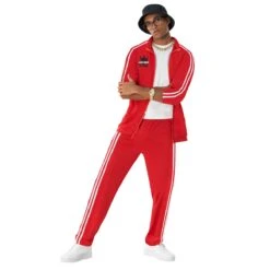 Costume Da Rapper In Tuta Rossa Per Uomo 16 Costume Da Rapper In Tuta Rossa Per Uomo -Vendite Morphsuits mcmtrr rapper red 04