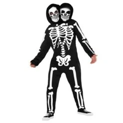 Costume Da Scheletro A Due Teste Per Uomo 13 Costume Da Scheletro A Due Teste Per Uomo -Vendite Morphsuits mcmtsk two headed skeleton adult 03
