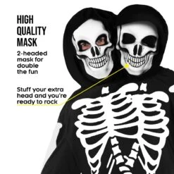 Costume Da Scheletro A Due Teste Per Uomo 10 Costume Da Scheletro A Due Teste Per Uomo -Vendite Morphsuits mcmtsk two headed skeleton adult 07