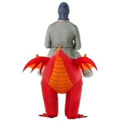 Mens Red Dragon Ride On Inflatable Costume -Vendite Morphsuits mcroidr dragon ro red adult 4