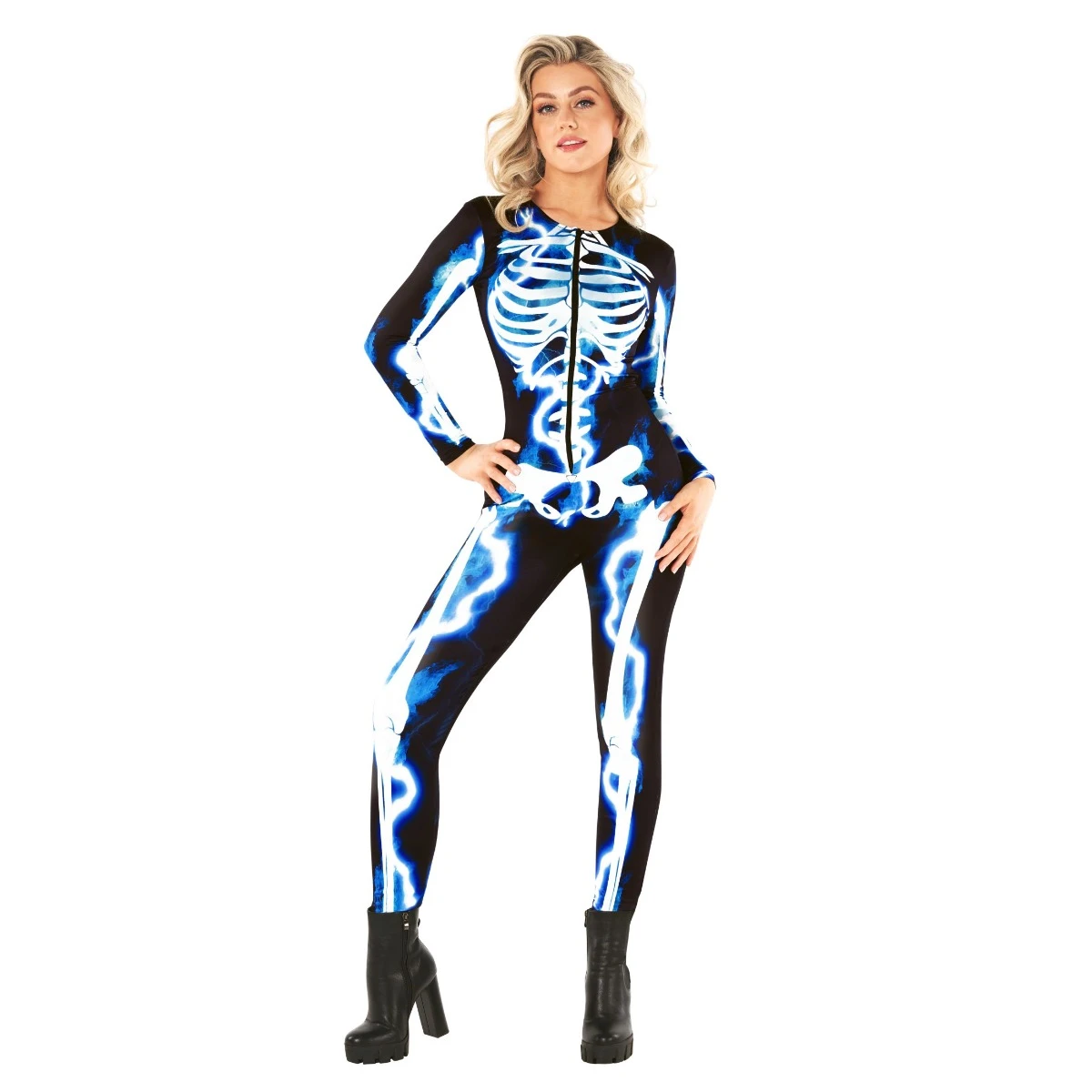 Womens Electric Skeleton Costume 9 Womens Electric Skeleton Costume - immagine 7