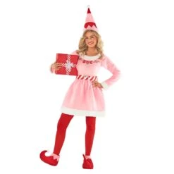 Costume Per Abiti Rosa Di Natale Per Donne 20 Costume Per Abiti Rosa Di Natale Per Donne -Vendite Morphsuits mcwcep christmas elf pink dress 6