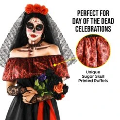Costume Per Il Giorno Morto Per Le Donne -Vendite Morphsuits mcwdsd day of the dead senora 06