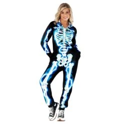 Abito Da Scheletro Elettrico Per Le Donne 9 Abito Da Scheletro Elettrico Per Le Donne -Vendite Morphsuits mcwose electric skeleton onesie womens 05