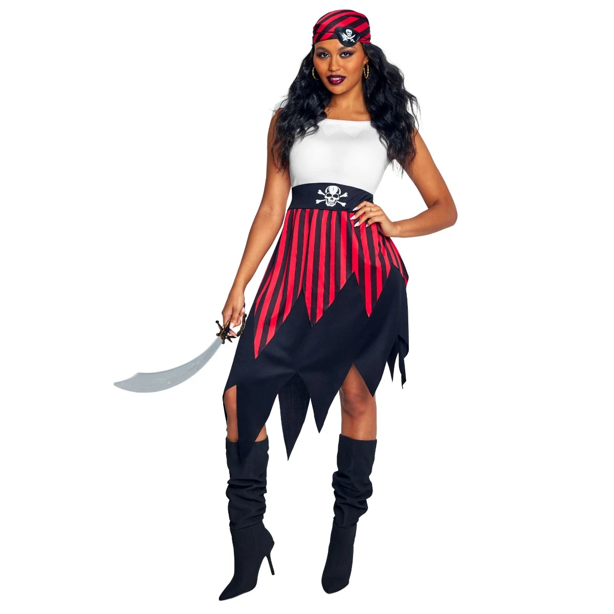 Womens Pirate Deckhand Costume Dress 7 Womens Pirate Deckhand Costume Dress - immagine 5