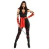 Costume Ninja Nero/rosso Da Donna 2 Costume Ninja Nero/rosso Da Donna -Vendite Morphsuits mcwrn womens ninja 2 5