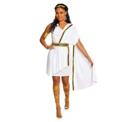 Costume Da Toga Romana Bianca Per Donna