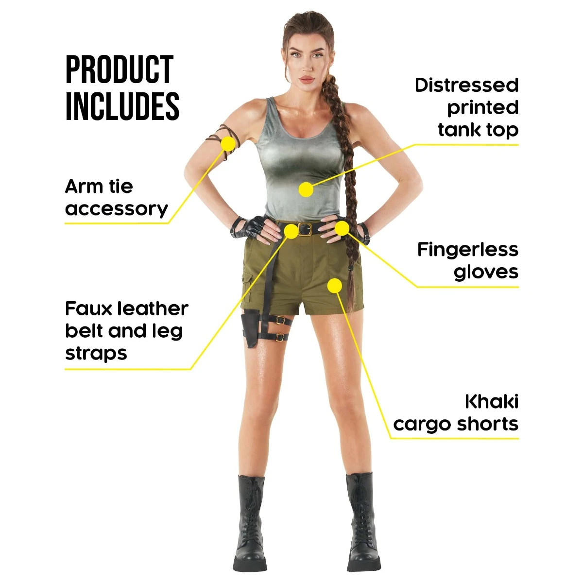 Tomb Adventurer Costume Womens 4 Tomb Adventurer Costume Womens - immagine 2