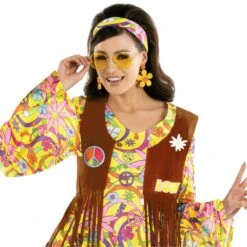 Womens Yellow Hippie Costume Dress 15 Womens Yellow Hippie Costume Dress -Vendite Morphsuits mcwyh womens yellow hippie dress 6