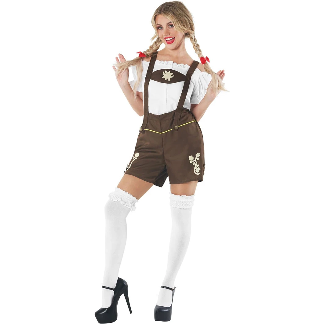 Womens Lederhosen Oktoberfest Costume 6 Womens Lederhosen Oktoberfest Costume - immagine 4