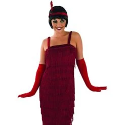 Womens Red Flapper Girl Costume 9 Womens Red Flapper Girl Costume -Vendite Morphsuits womens red flapper girl 20s costume dress 2